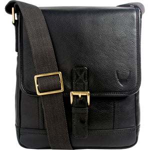Hunter Small Leather Crossbody Messenger